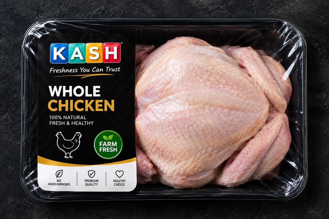 KASH whole chicken, packaged fresh